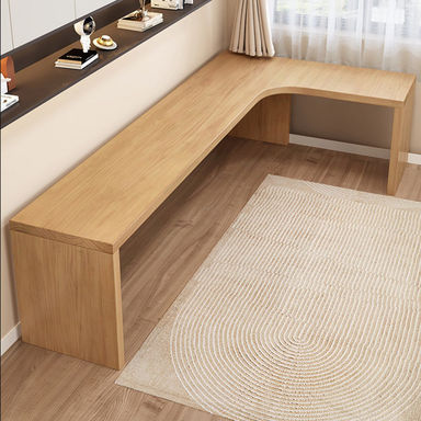 Cozynest Burlywood L-Shaped Solid Wood desks | Wayfair