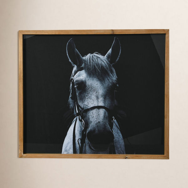 Black and White Equestrian Print