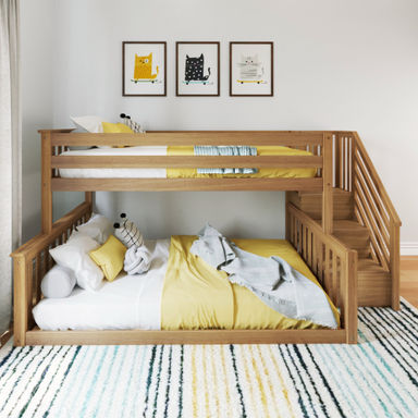 Jahzlynn Twin Over Full Solid Wood Standard Bunk Bed by Harriet Bee