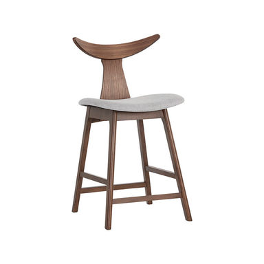 Scoggins Upholstered Counter Stool with Solid Wood Frame
