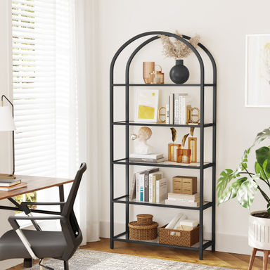 Steelside™ Adrianne 72.2'' H x 32.7'' W Etagere Bookcase & Reviews | Wayfair