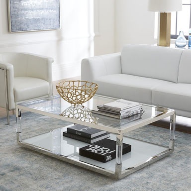Abubakary Glass Top Coffee Table