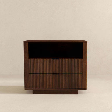 Millwood Pines Mid Century Modern Nightstand, 2-Drawer Bed Side Table | Wayfair