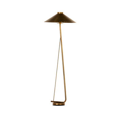 Vanna 60'' Light Brown/Antique Brass Iron Traditional Floor Lamp