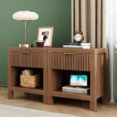 19.69" Tall 1 - Drawer Nightstand (Set of 2)