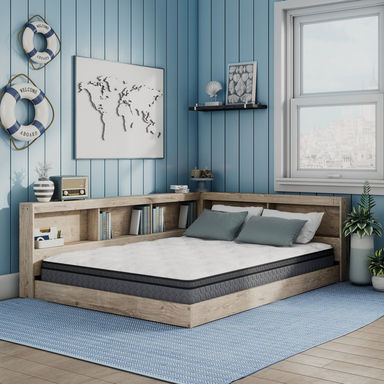 Karnova Platform Bed with Bookcase