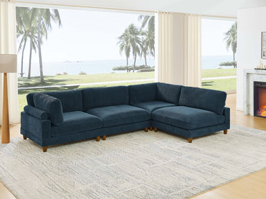 4 - Piece Corduroy Sectional