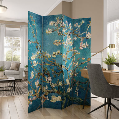Carterville Van Gogh Art Canvas Folding Room Divider