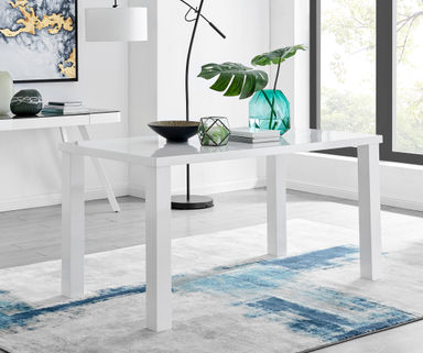 East Urban Home Eubanks High Gloss Minimalist Luxury Dining Table & Reviews | Wayfair