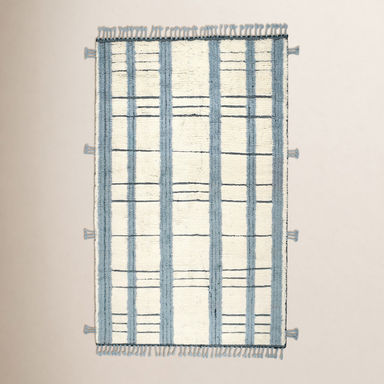 Tory Pewter Blue Hand Knotted Wool Rug