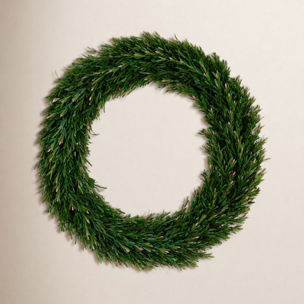 24in. UV Resistant Rosemary Artificial Wreath (Indoor/Outdoor)