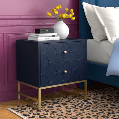 Etta Avenue™ Keeya 2 - Drawer Nightstand & Reviews | Wayfair