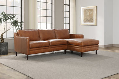 Ashtabula Genuine Leather 100" 2 - Piece Sectional