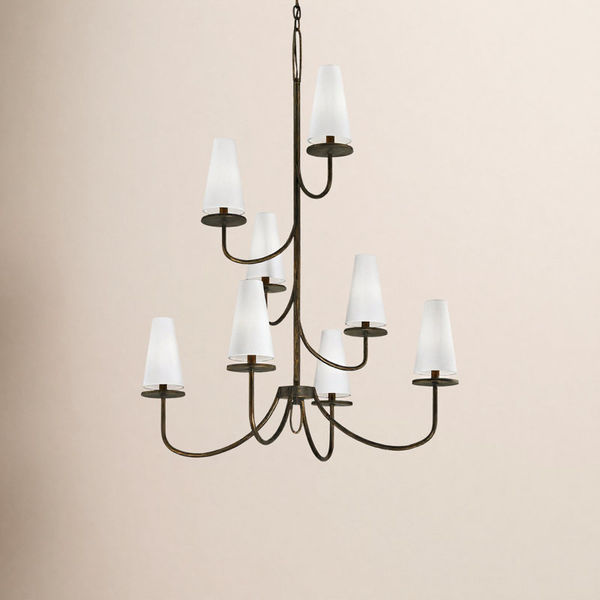 Walling 8 - Light Shaded Classic / Traditional Chandelier