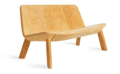 Neat Wool Upholstered Bench