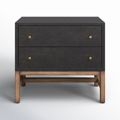 Birch Lane™ Hakana 2 - Drawer Raffia Nightstand & Reviews | Wayfair