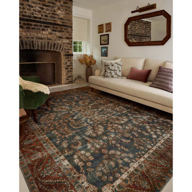 Chris Loves Julia x Loloi Jules Ocean / Spice Area Rug