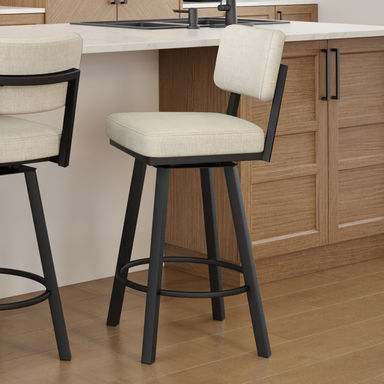 Amoriah Swivel Counter & Bar Stool with Vinyl Upholstery
