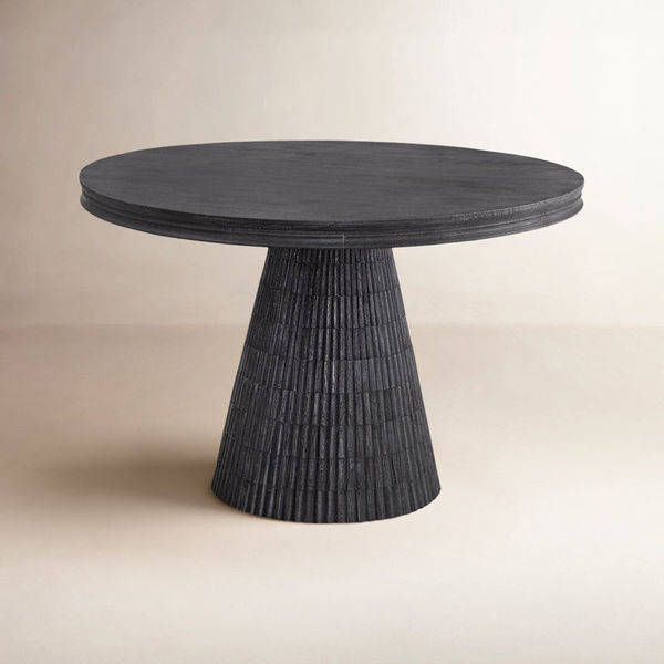 Gaines 48" Mango Solid Wood Pedestal Dining Table