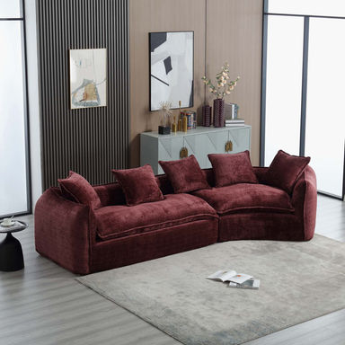 Modular Sectional Sofa, U-Shaped Couch with Sofa for five & Pillows