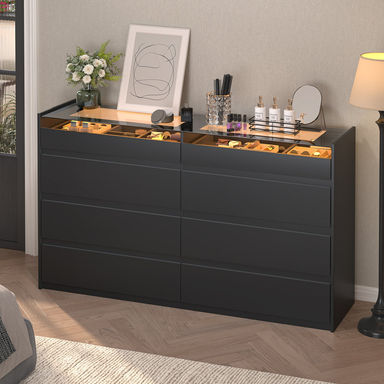8 Drawer 47.2" W Double Dresser
