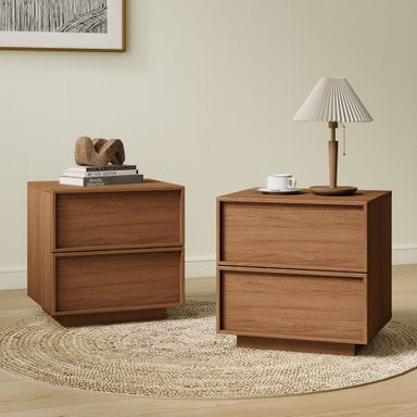 Latitude Run® 18.9" Wooden Nightstand with 2 Drawers & Reviews - Wayfair Canada