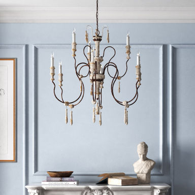 Freddi 9 - Light Large Candle Style Traditional Chandelier
