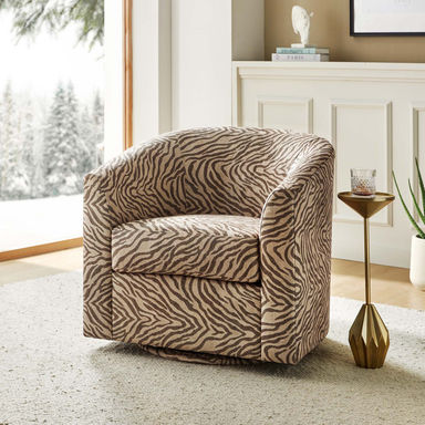 Wade Logan® Amiir Swivel Barrel Chair Built-in Pocket Spring & Reviews | Wayfair