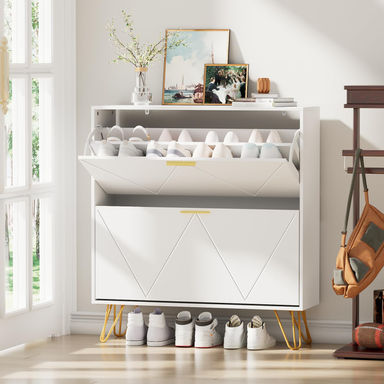 18 Pair Shoe Storage Cabinet