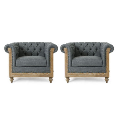 Christopher Knight Home Kessler 39'' Wide Tufted Chesterfield Chair & Reviews | Wayfair