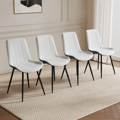 Modern PU Leather Upholstered Dining Chair (Set of 4)