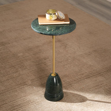 Vijami Genuine Green Marble End Table
