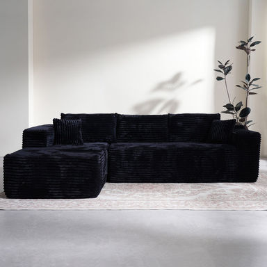 No Assembly Required Corduroy Fabric Sofa