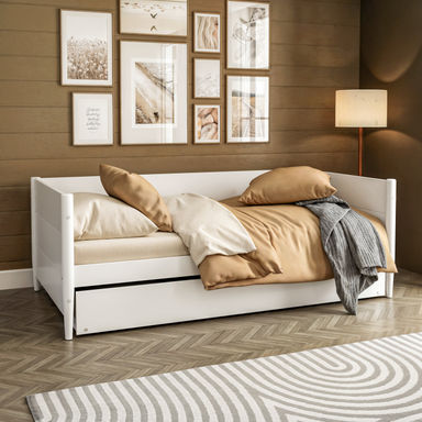 Wade Logan® Camello Twin Solid Wood Daybed with Trundle & Reviews | Wayfair