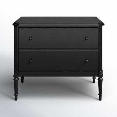 Birch Lane™ Shenandoah 2 - Drawer Iron Nightstand in Black & Reviews | Wayfair