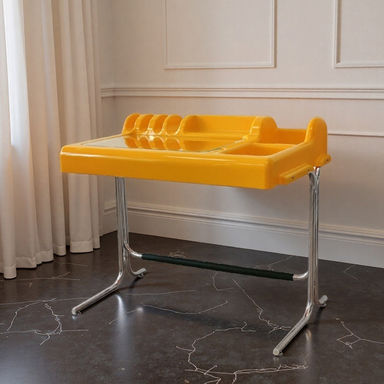 Bright Yellow 39.37inch Wide Multi-functional Desk