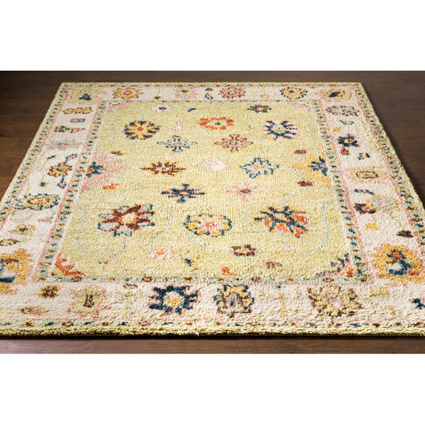 Oriental Hand Knotted Wool Cream/Blue Area Rug