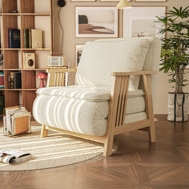 Latitude Run® Castino Convertible Fabric Upholstered Accent Armchair Futon Chair Sofa Bed with Solid Wood Frame & Reviews | Wayfair