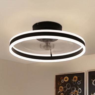 Wrought Studio 20" Ikeoluwa Modern Flush Mount Ceiling Fan with Dimmable LED Light Kit & Reviews - Wayfair Canada