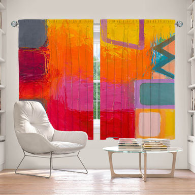 East Urban Home Delaini Abstract Room Darkening Thermal Rod Pocket Curtain Panels | Wayfair