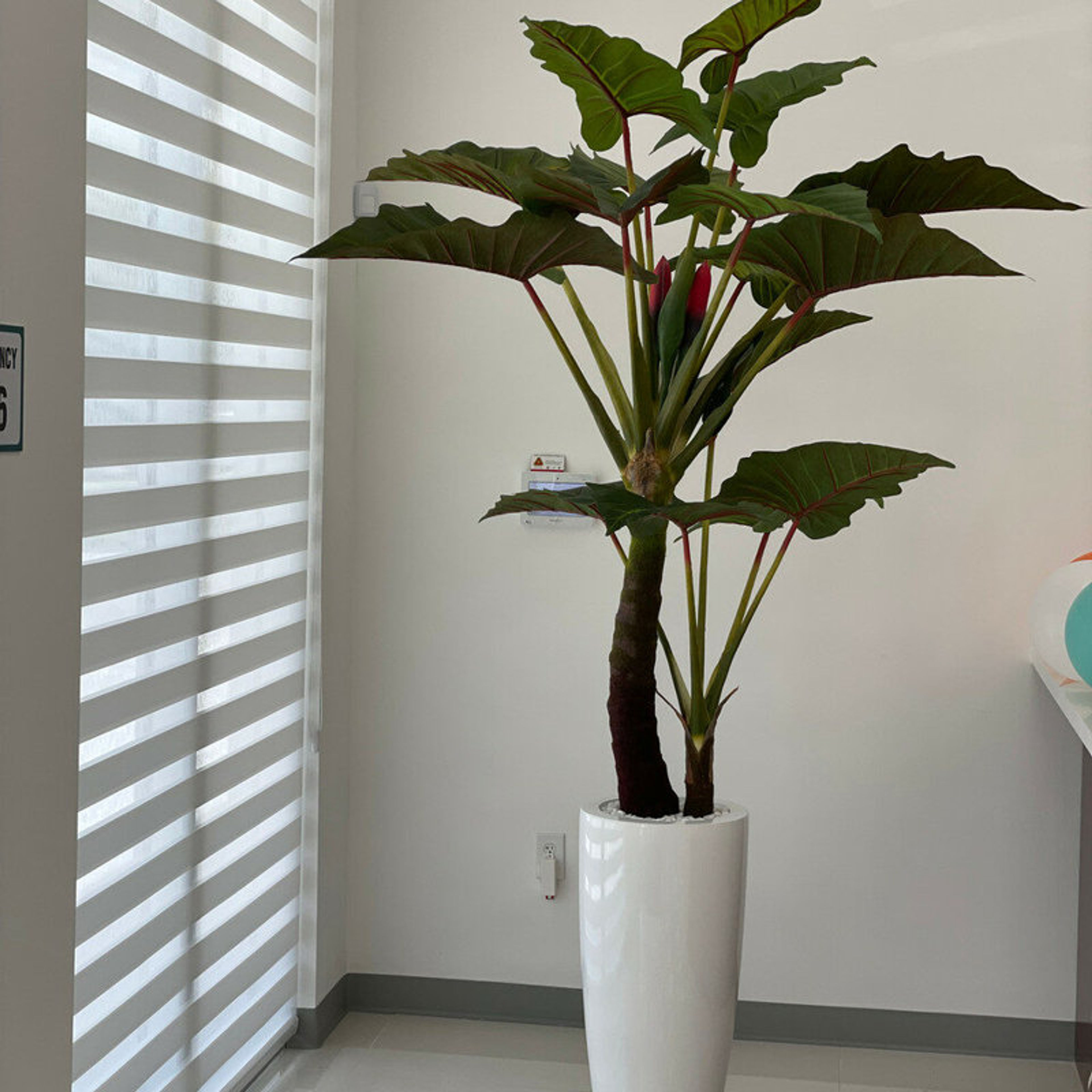 78" Realistic Faux Elephant Ear Plant - Artificial Alocasia Decor
