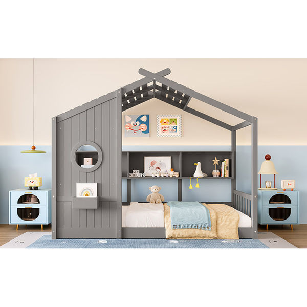 Twin Size Floor House Bed For Toddler