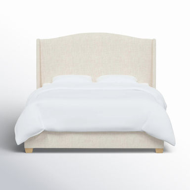 Allis Upholstered Wingback Bed