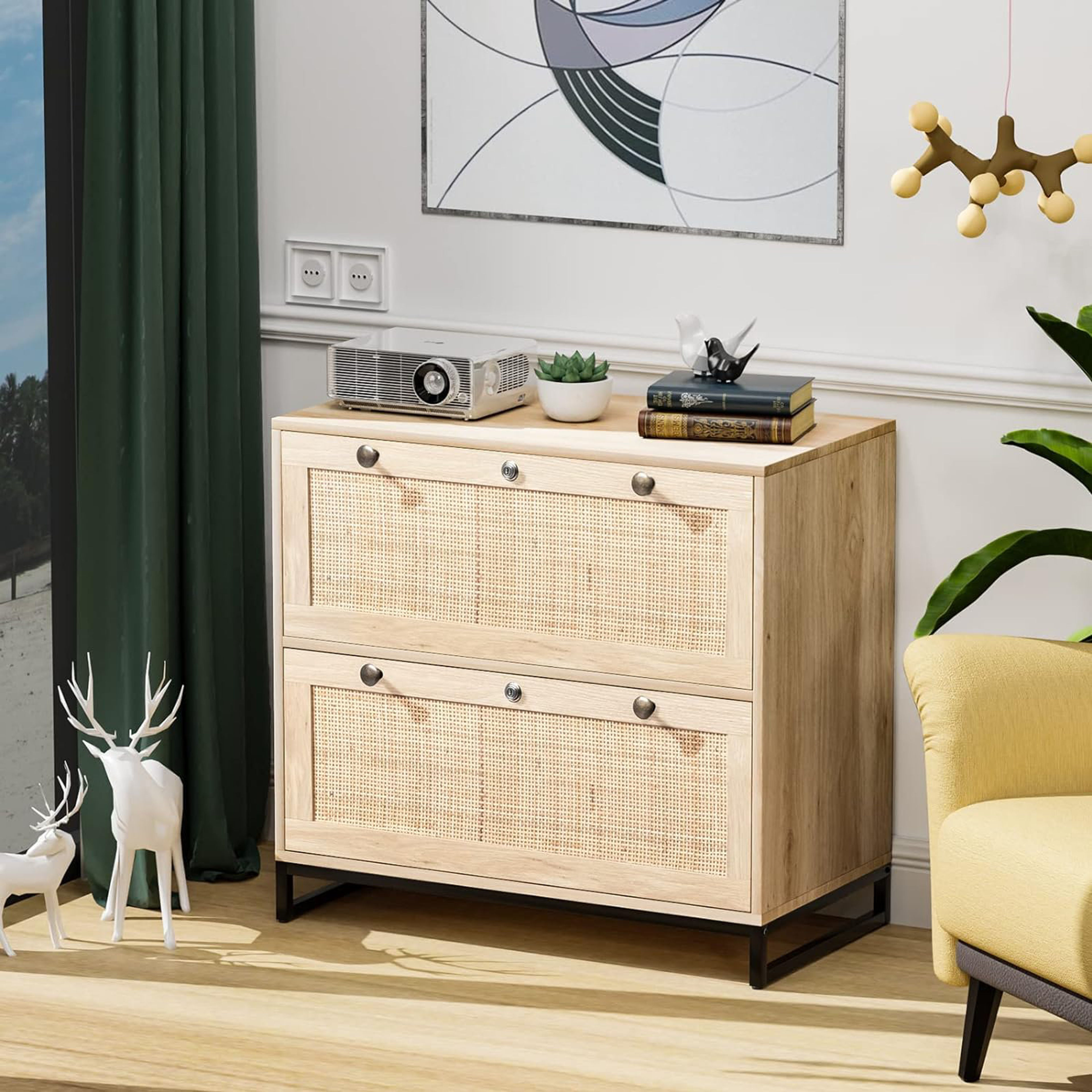 Beachcrest Home Blasko 30-Inch 2-Drawer File Cabinet for Office Storage