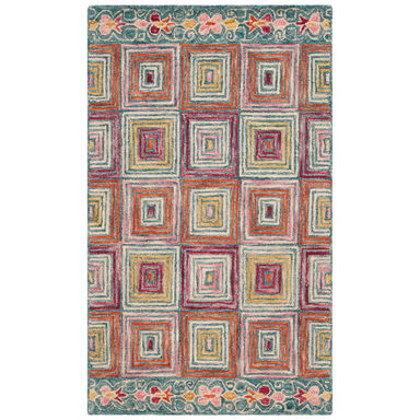 Deyoung Hand Tufted Wool Geometric Rug