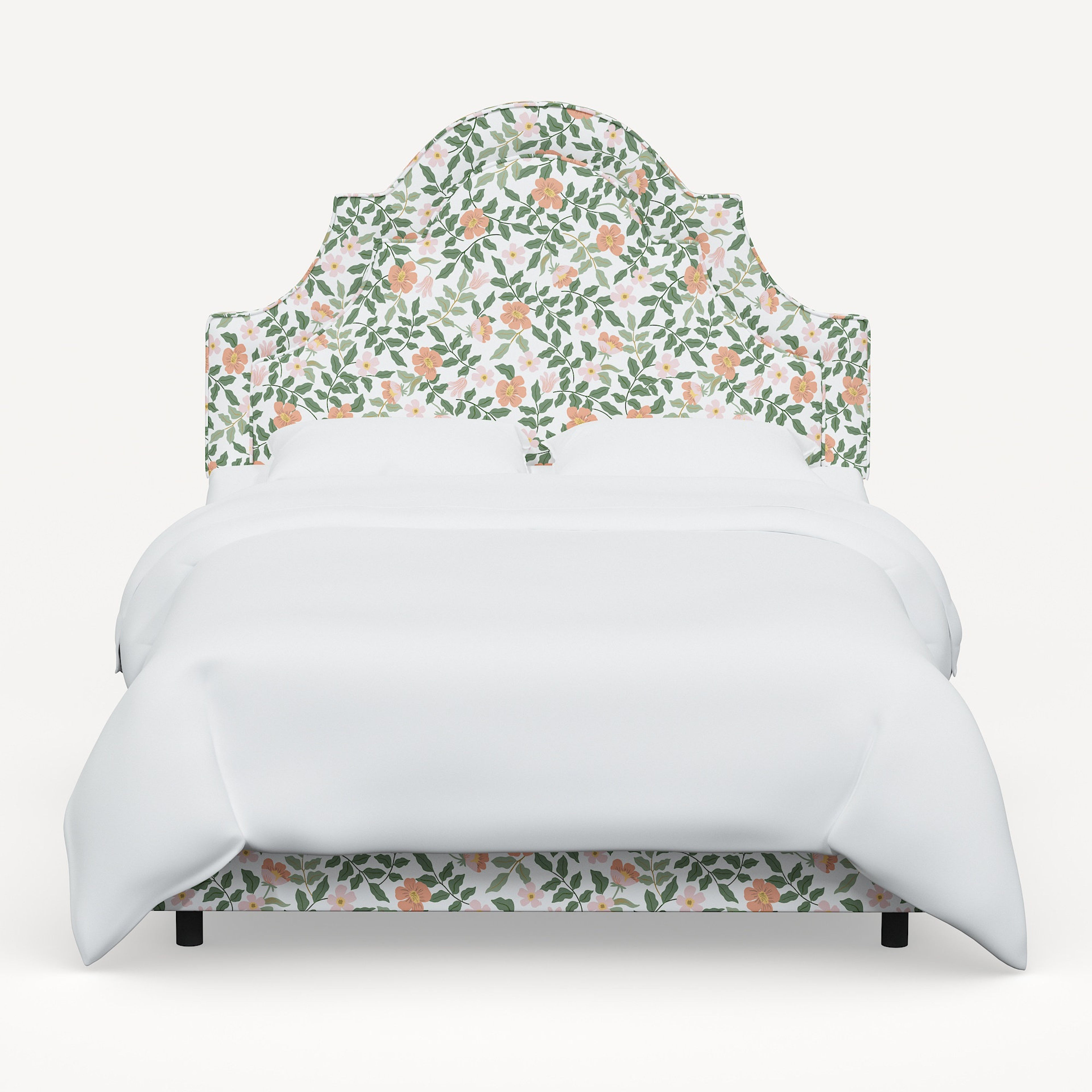 Rifle Paper Co. Marion Bed Frame - Floral Upholstered Elegance | Birch Lane