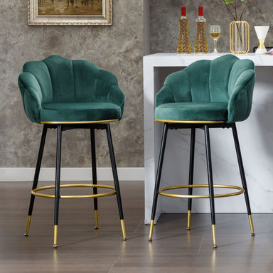 Everly Quinn Olvina Swivel 29'' Tall Bar Stools & Counter Stools & Reviews | Wayfair
