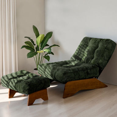 Winston Porter Lounge Chair with Ottoman,Adjustable Backrest Tufted Accent Chair with Footrest Set | Wayfair