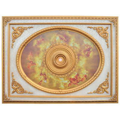 Cherub Design Chandelier Ceiling Medallion