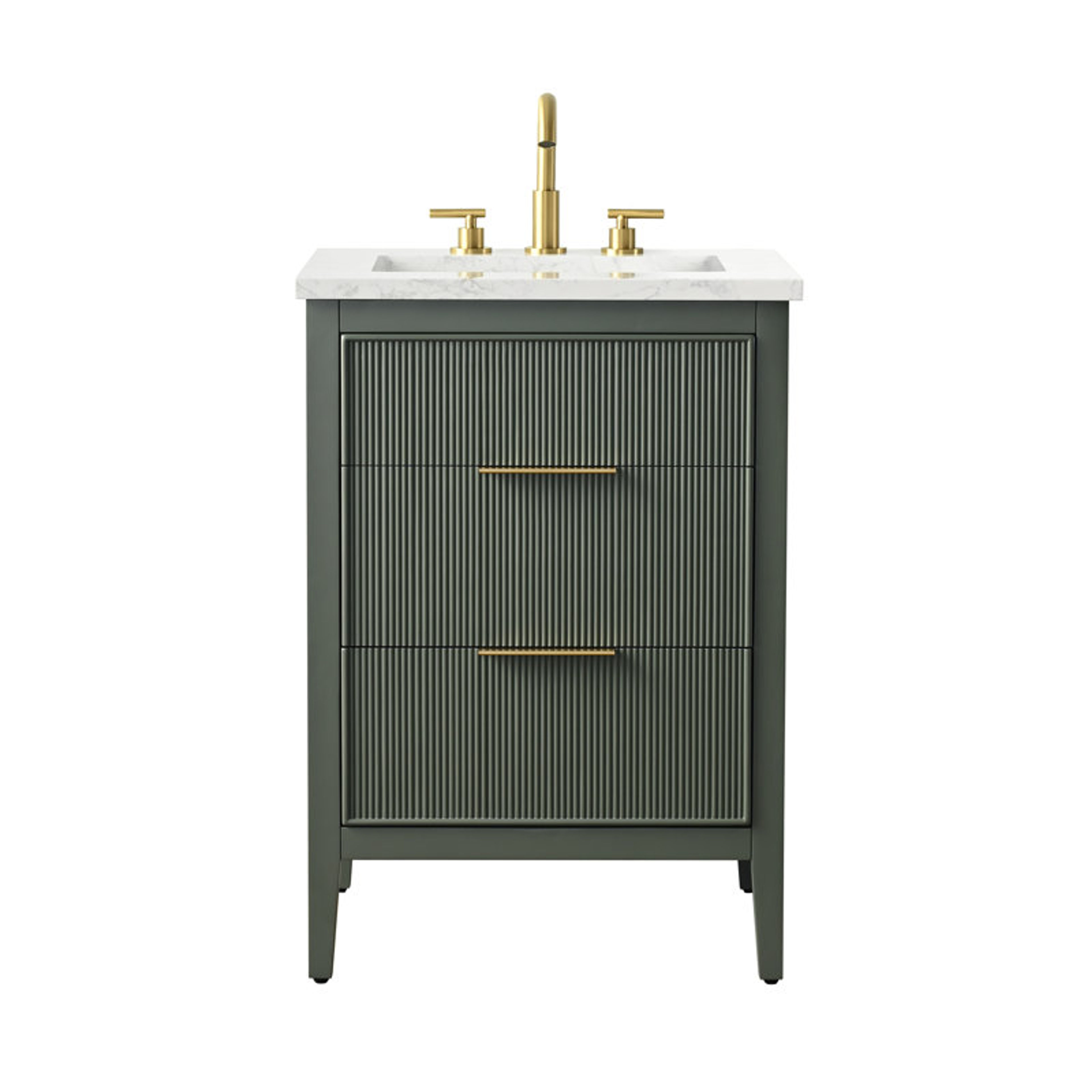 Bilroy 24" Vintage Green Single Bathroom Vanity with Stone Top